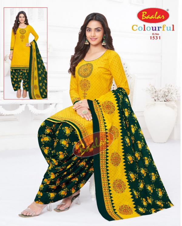 Baalar Colourful Vol-15 Cotton Designer Patiyala Dress Material 